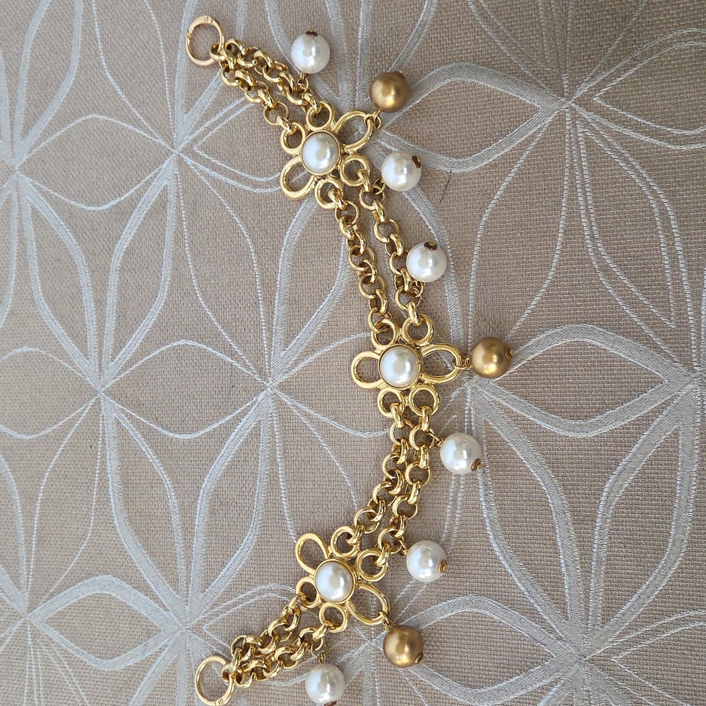 Large Purse Chain! Gold And Pearl High Quality Purse Charm